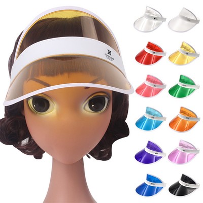 Plastic Clear Sun Visors with UV Protection