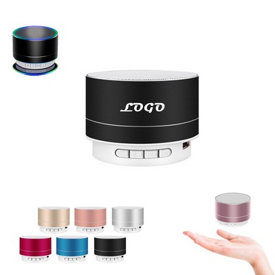 Round Mini Metal Wireless Bluetooth Speaker