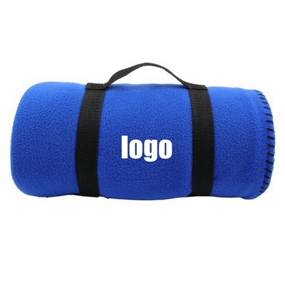 Warm Fleece Blanket Nylon Strap