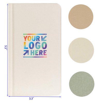 3.3 x 5.5 Inches Aesthetic Linen Pocket Notebook