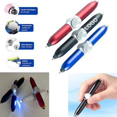 Led Lightt Fidget Spinner Ballpoint