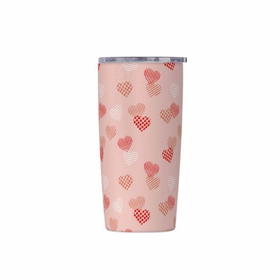 20oz Heart Pattern Stainless Steel Tumbler