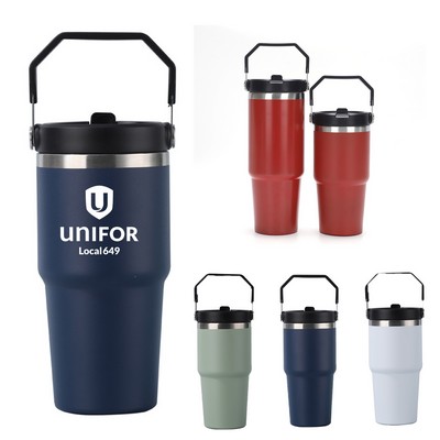 Stainless Steel Insulated Travel Tumbler with Handle