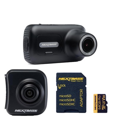 Nextbase Dash Cam Bundle With Rear Facing Camera And Microsd Card