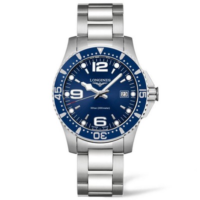 Longines Men's Hydroconquest Quartz Stainless Steel Watch Blue Dial