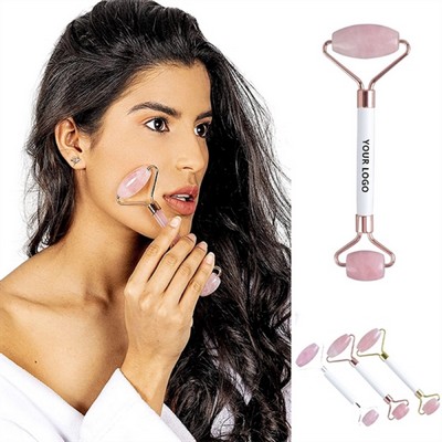 Rose Quartz Jade Facial Massager Roller