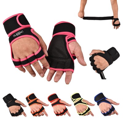 Gym Non-Slip Fingerless Workout Gloves