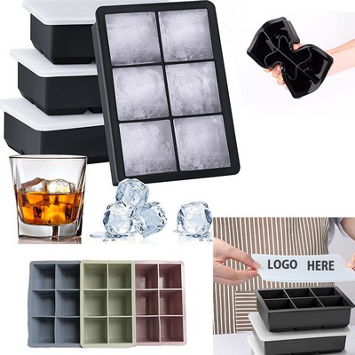 Silicone Stackable Square Ice Tray For Cocktails Whiskey