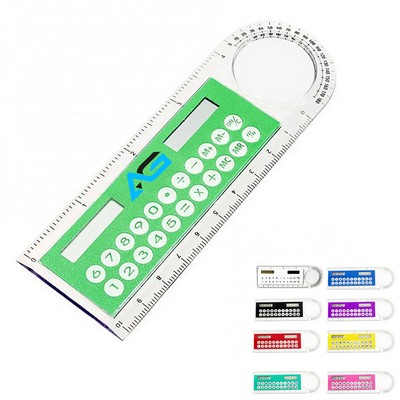 Solar Calculator with Ruler Magnifier