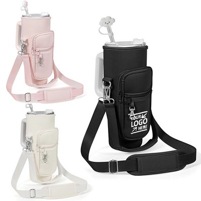 40 oz Bottle Pouch Holder With Phone Pocket