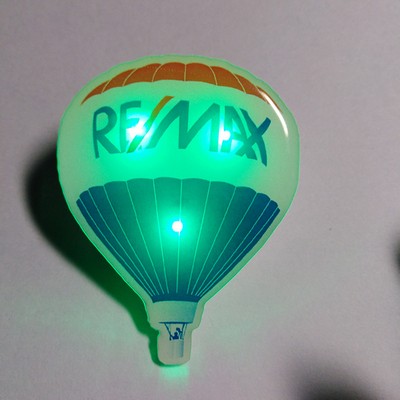 Custom Hot Air Balloon Shape LED Acrylic Flashing Badge