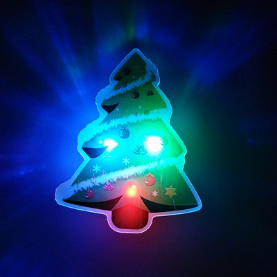 Custom Christmas LED Acrylic Flashing Badge