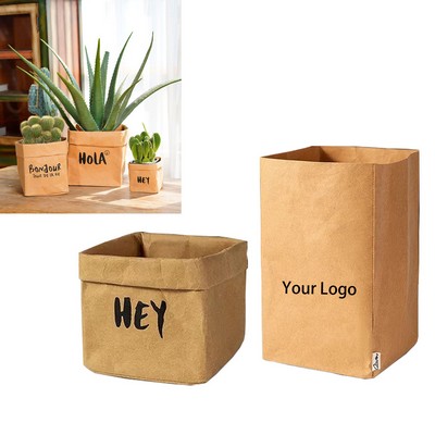 Washable Kraft Paper Storage Bag