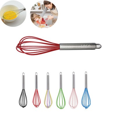 Stainless Steel Whisk with Black Silicone Beater