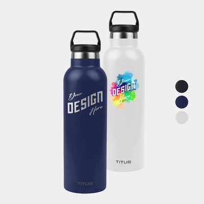 Premium 25 oz TiTUS® Double Wall Stainless Steel Insulated Water Bottle