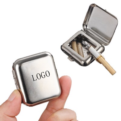 Mini Compact Stainless Steel Portable Ashtray