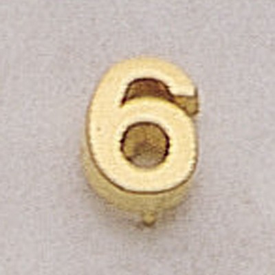 6 (numeral) Marken Design Cast Lapel Pin (3/8")