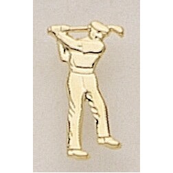 Male Golfer Marken Design Cast Lapel Pin (Up to 7/8")