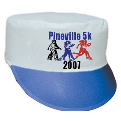 Polyester White Felt Painter's Cap w/Contrast Visor