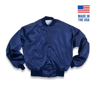 Nylon Satin Baseball Jacket - (Domestic)