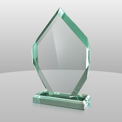 Translucent Jade Green Victory Award (9"x5 1/2"x2")