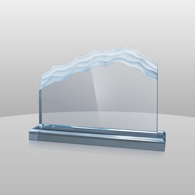 Horizontal Mount Blue Wave Length Award (7 1/4"x10"x2")