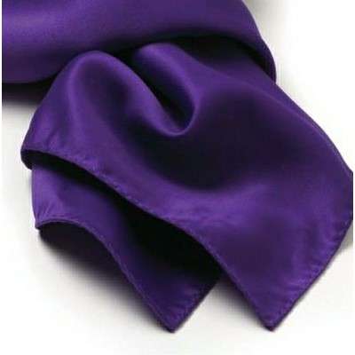 Purple Polyester Satin Scarf - 30"x30"