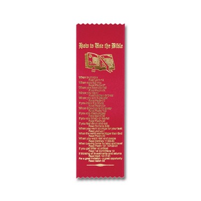 2½" x 8" Stock Ribbon "How to use the Bible" Bookmark