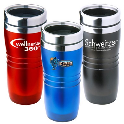 16 oz. Travel Stainless Steel Vacuum Insulated Coffee Cup w/ lid