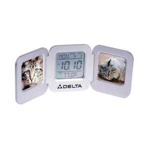 Aluminum Dual 2"x2" Photo Frame Clock