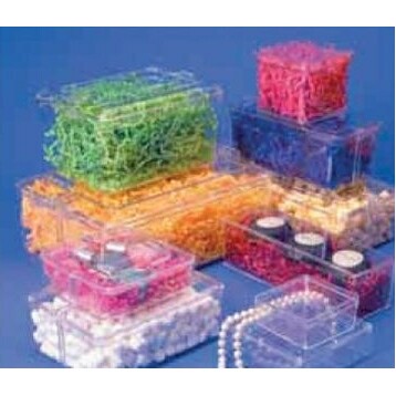 Standard Quality Rigid Square Clear Plastic Box (1 11/16"x1 11/16"x9/16")