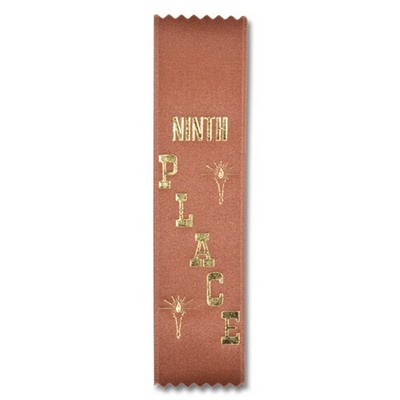 2"x8" 9th Place Stock Lapel Award Ribbon