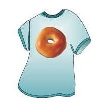 Round Bagel T-Shirt Lapel Pin