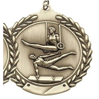 Medal, "Gymnastics-Male" Die Cast - 2 3/4" Dia