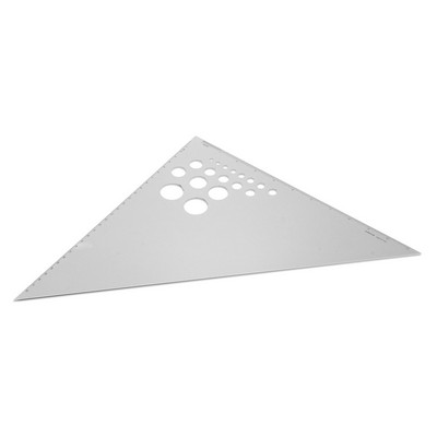 12" 45/90 Degree Aluminum Drafting Triangle