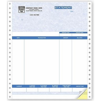 Continuous Parchment Statement (2 Part)