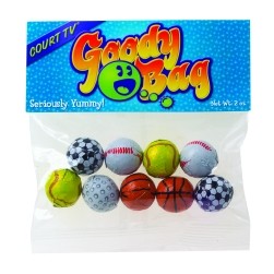 Chocolate Sport Balls in Header Bag (2 Oz.)