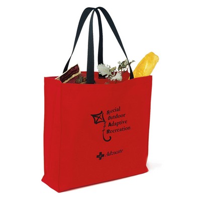 Full Gusset Vertical Totes w/Top Stitched Vertical Edges (600D Polyester)