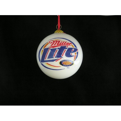 3" Ball Glass Ornament - Simple Artwork