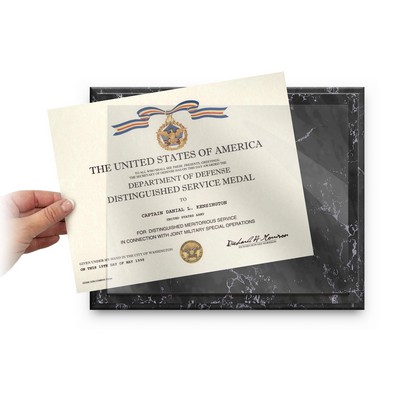 Black Marble Certificate Plaque