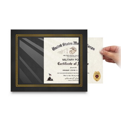 Black Leatherette Certificate Frame (11"X13")