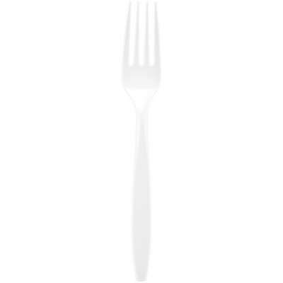 Plastic Fork - White