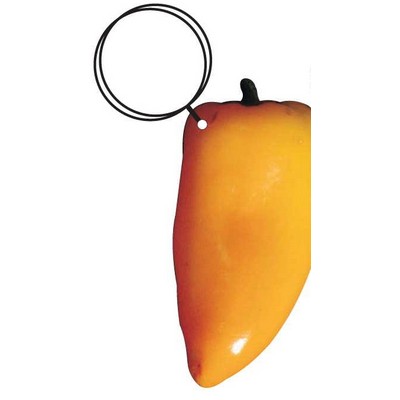 Yellow Chili Pepper Executive Keychain w/Mirrored Back (10 Square Inch)