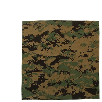 22" Woodland Digital Camouflage Bandana