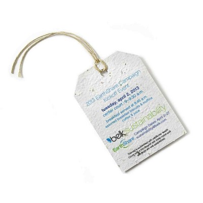 Seed Paper Product Tag, Circle