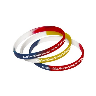 Custom Segmented Slim Debossed Silicone Wristband