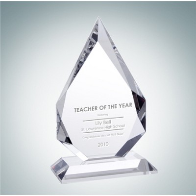 Prestige Flame Optical Crystal Award Plaque (Large)