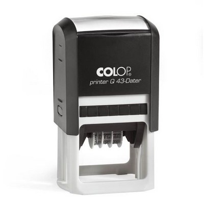 COLOP Printer Self-Inking Die Plate Dater Stamp (1 1/2"x1 1/2")