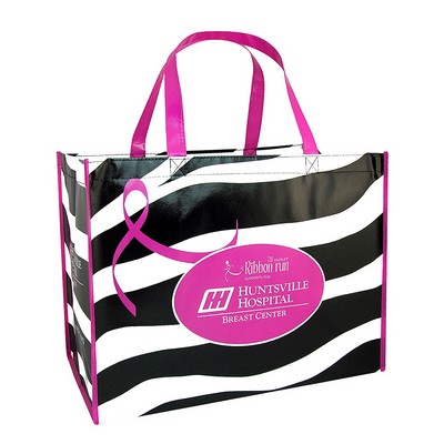 Custom Full-Color Laminated Non-Woven Promotional Tote Bag 18"x14"x10"