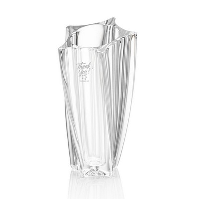 Manzini Barrel Vase - 10" Crystalline